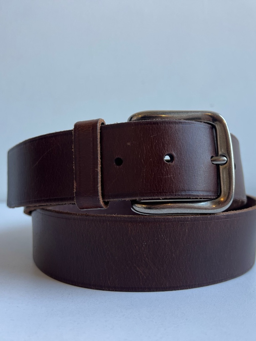Frye Brown Leather Belt USA Made Size 36
